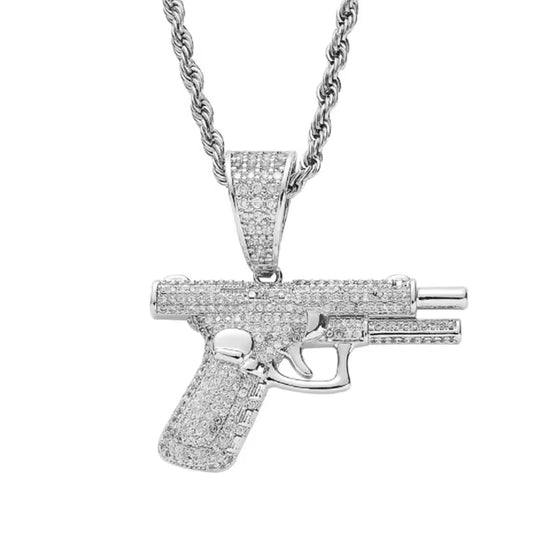 Iced Out Savage Pendant Necklace